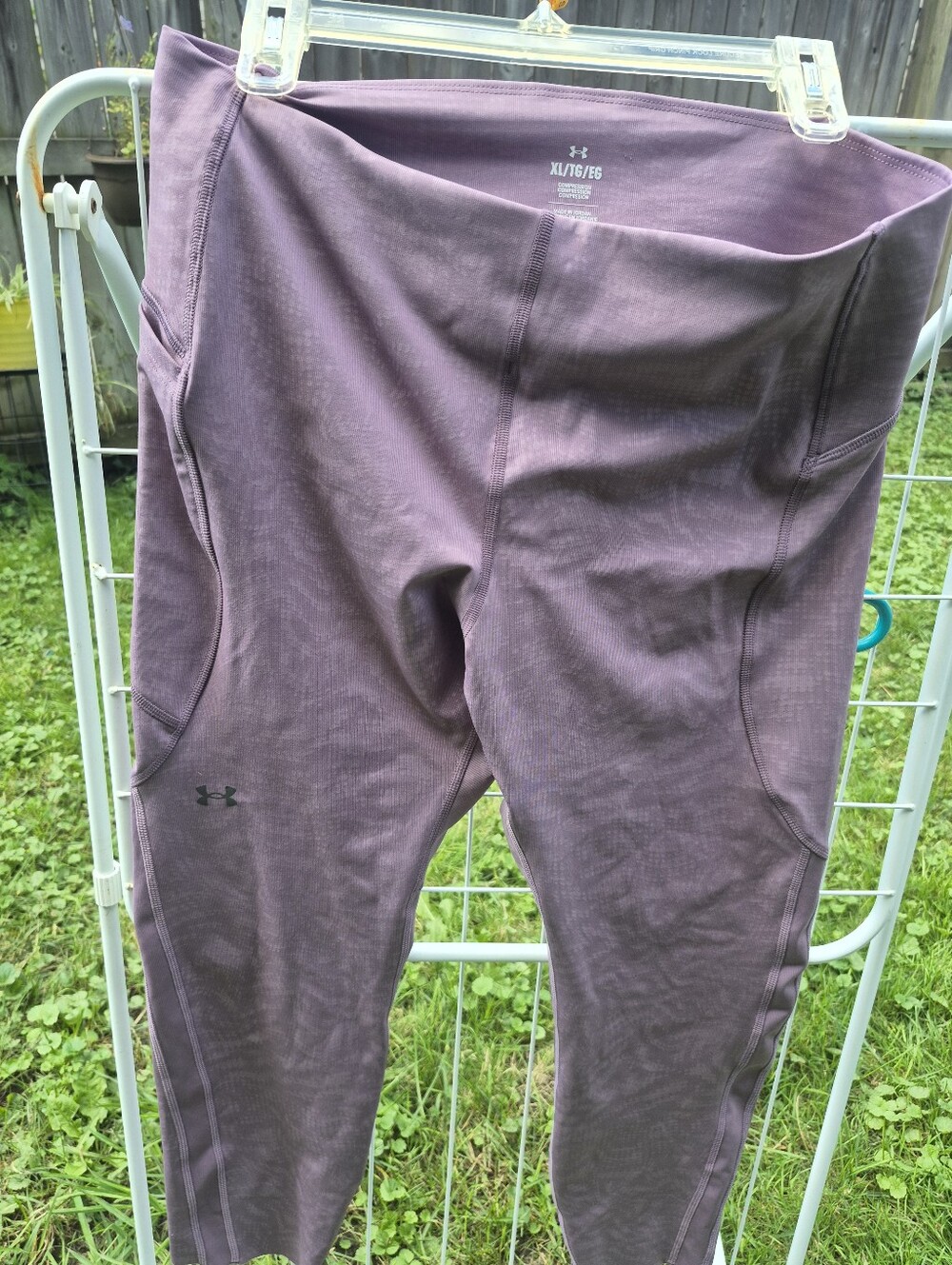 Under Armour Girls' Plum Purple Performance Leggings